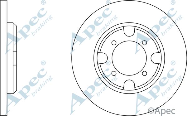 APEC BRAKING Тормозной диск DSK220